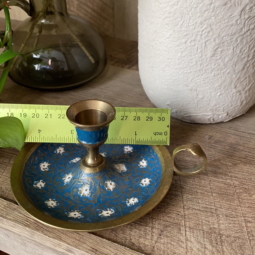 Brass candlestick - Picture 6 of 7